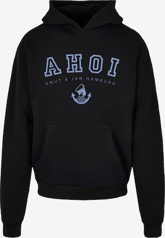F4NT4STIC Sweatshirt 'Ahoi Knut & Jan Hamburg' in Zwart: voorkant