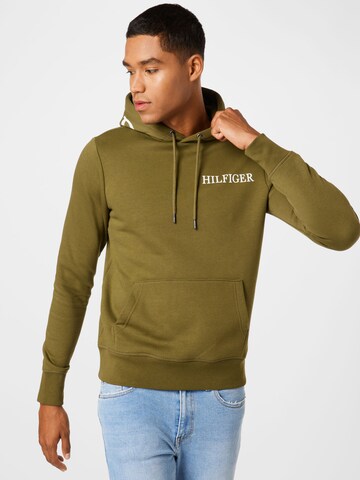 TOMMY HILFIGER Sweatshirt in Grün: predná strana