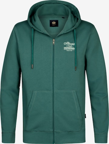 Petrol Industries Sweatvest in Groen: voorkant