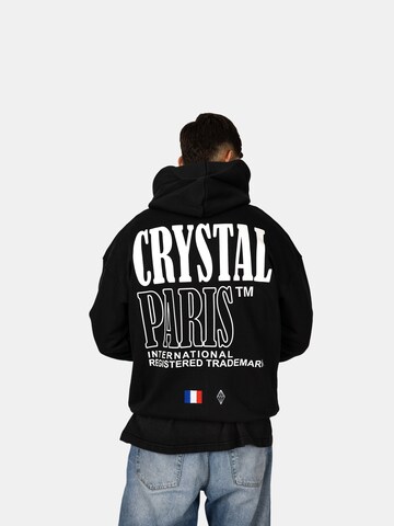 Crystal Paris Sweatvest 'Trademark' in Zwart