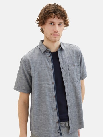 Coupe regular Chemise TOM TAILOR en bleu