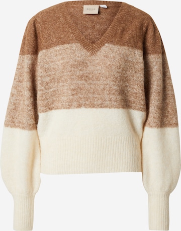 VILA ROUGE Sweter 'MALOU' w kolorze brązowy: przód