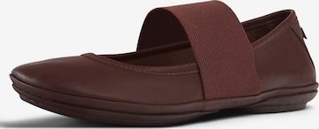 CAMPER Ballet Flats with Strap ' Right Nina ' in Brown: front
