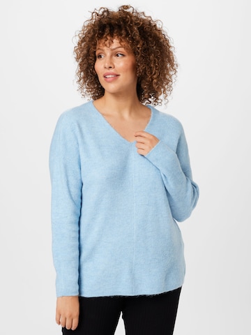 Vero Moda Curve Pullover in Blau: predná strana