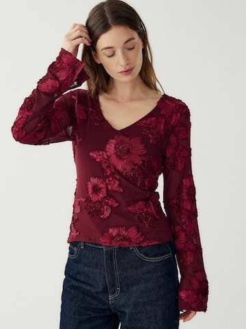 Top ' Lucille ' di Noella in rosso: frontale