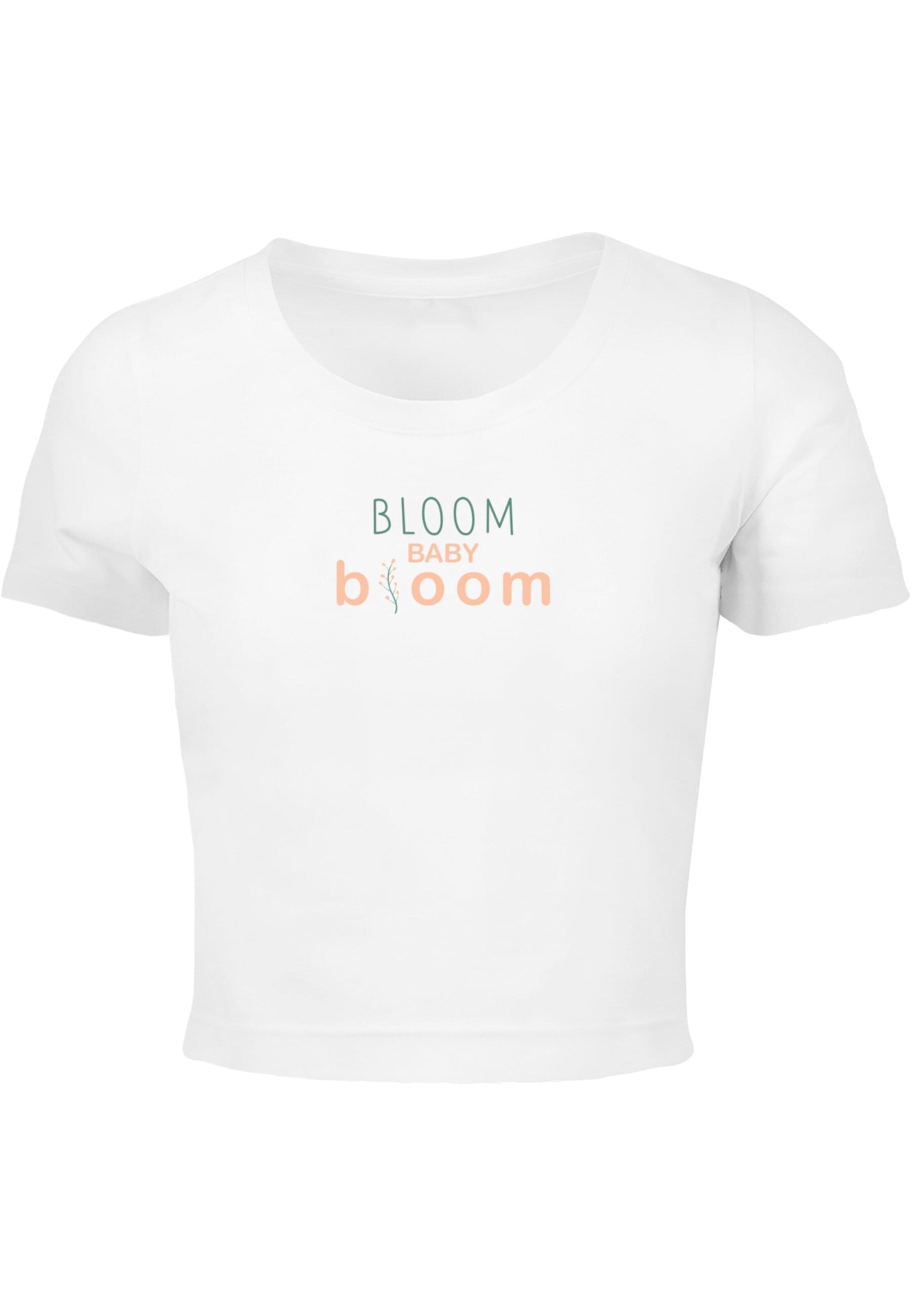 Merchcode Shirt 'Ladies Spring - Bloom baby' in Wit: voorkant