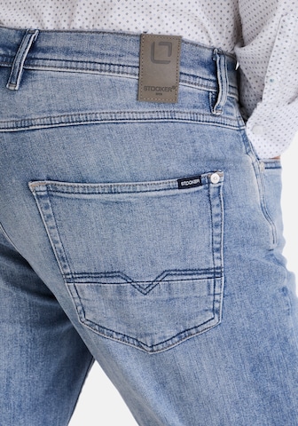 Coupe slim Jean Stooker Men en bleu