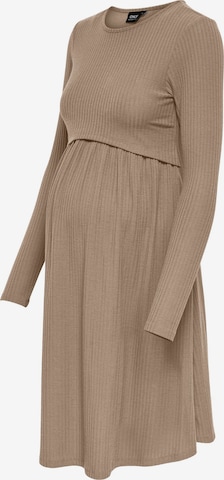Robe 'OLMMalaya' Only Maternity en marron : devant