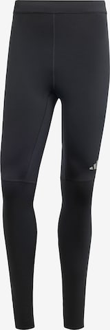 ADIDAS PERFORMANCESkinny Sportske hlače 'Ultimate Running Conquer' - crna boja: prednji dio