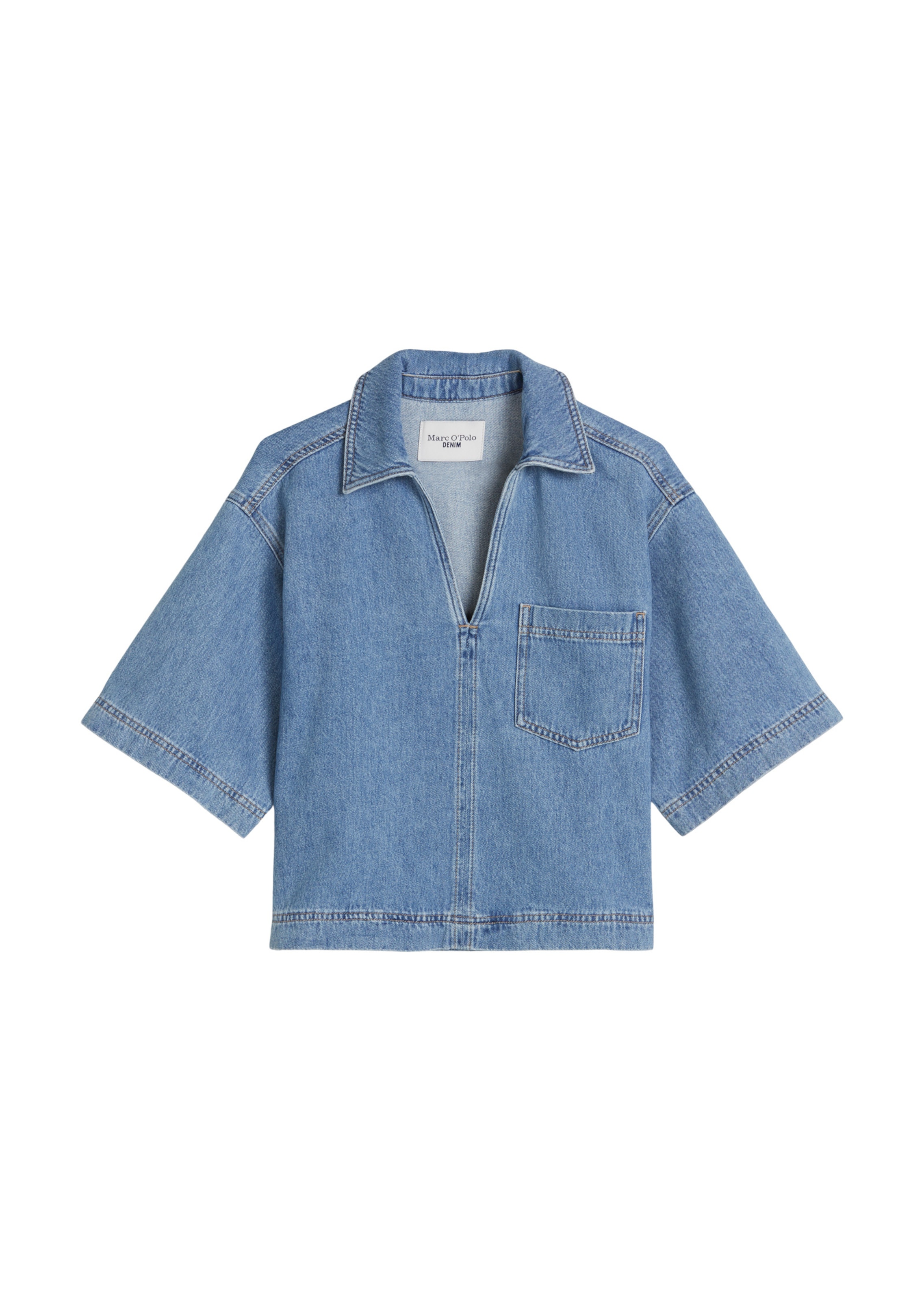 Marc O'Polo DENIM Bluse in Blau: Vorderseite