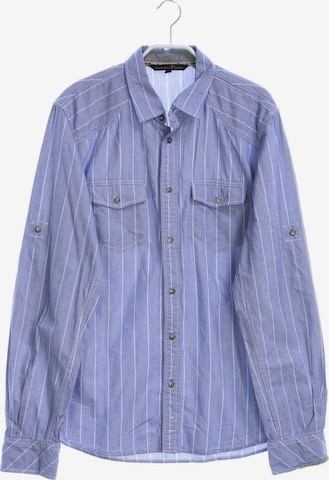 TOM TAILOR DENIM Button Up Shirt in M in Blue: front