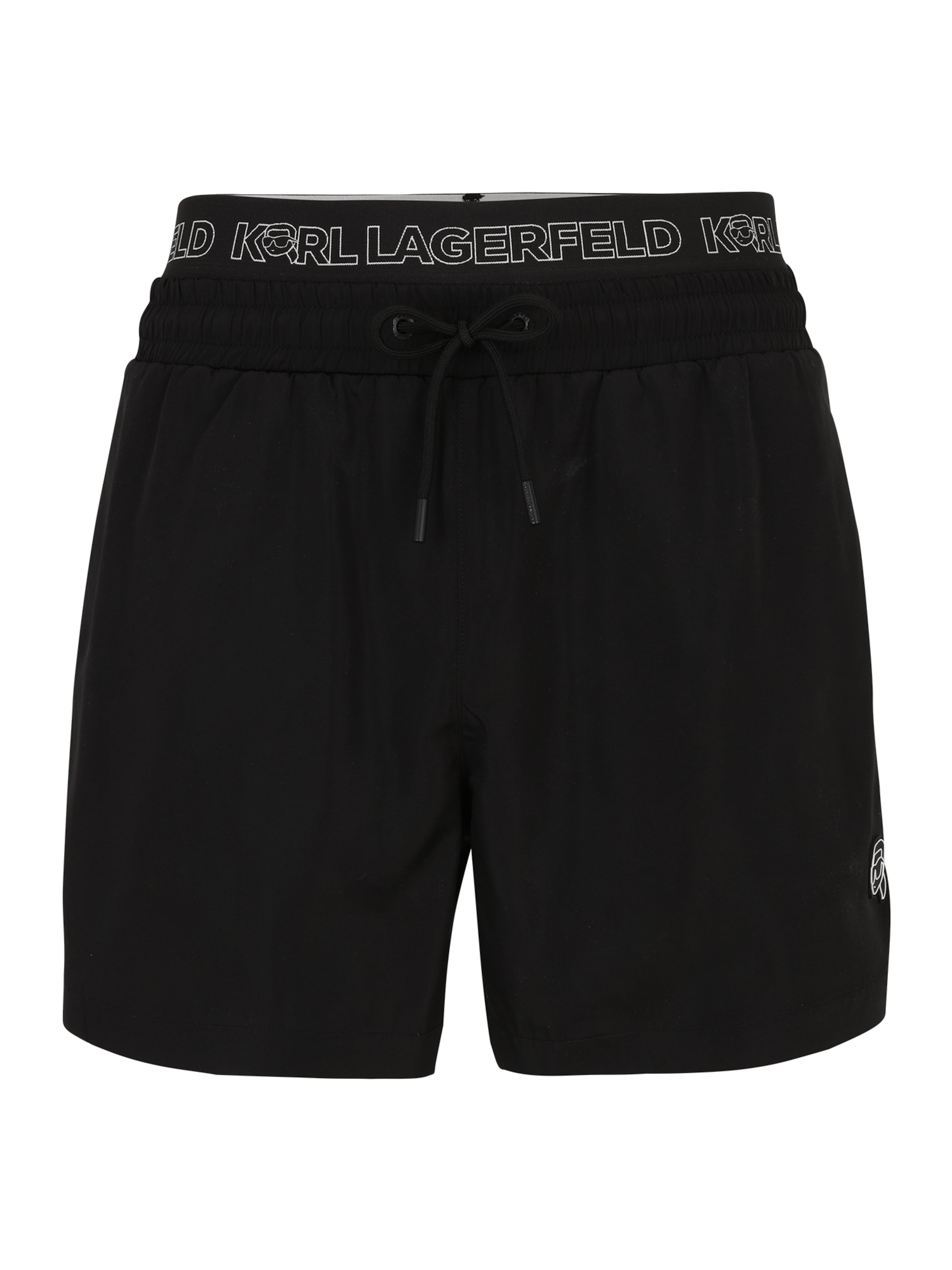 juoda Karl Lagerfeld Maudymosi trumpikės 'IKON': priekis