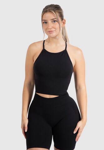Smilodox Top in Schwarz: Vorderseite