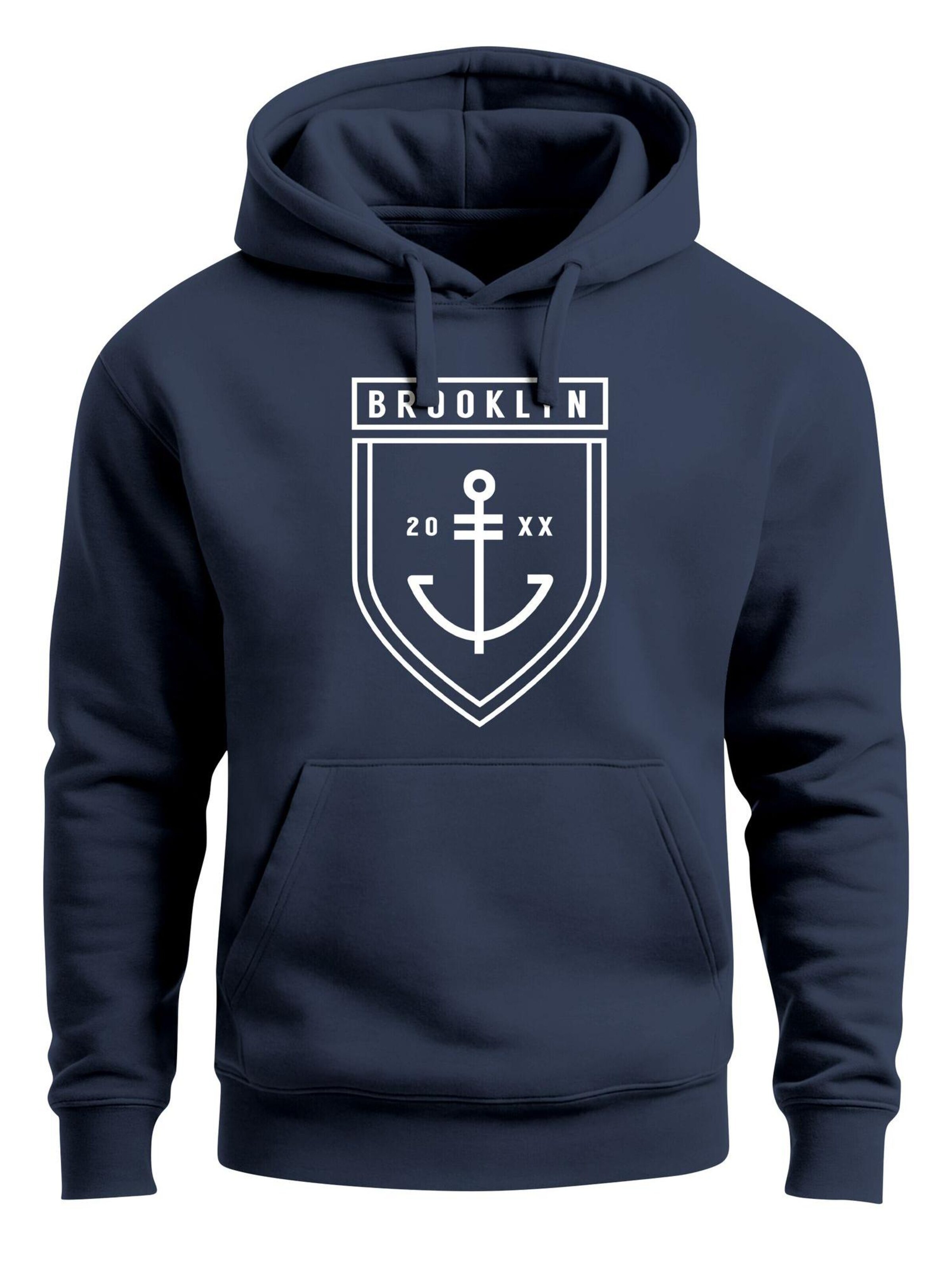 Neverless Sweatshirt 'Brooklyn Anker' in Blue: front