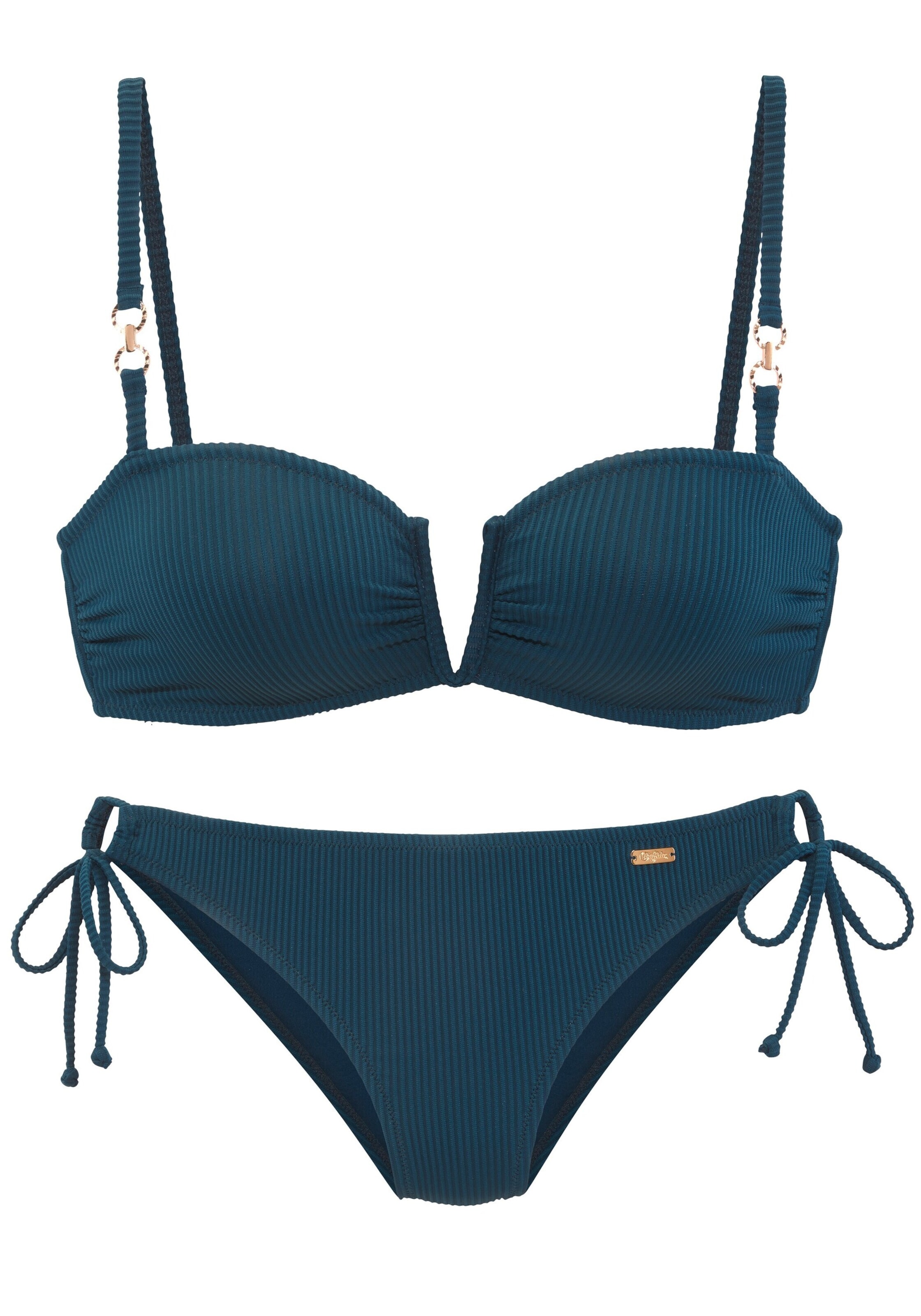 BUFFALO - Bandeau Bikini en azul: frente