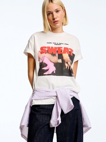 Bershka Shirt in White: front