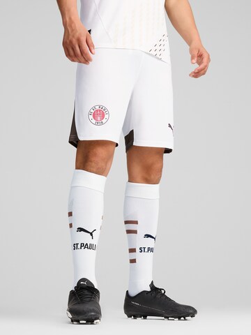 PUMA Regular Sports trousers 'FC St. Pauli 24/25' in White: front