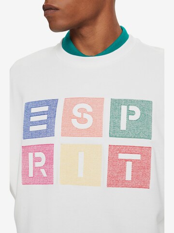 Sweat-shirt ESPRIT en blanc