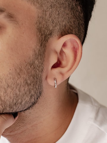 Hey Happiness Earring 'Plain Chunky' in Silver: front