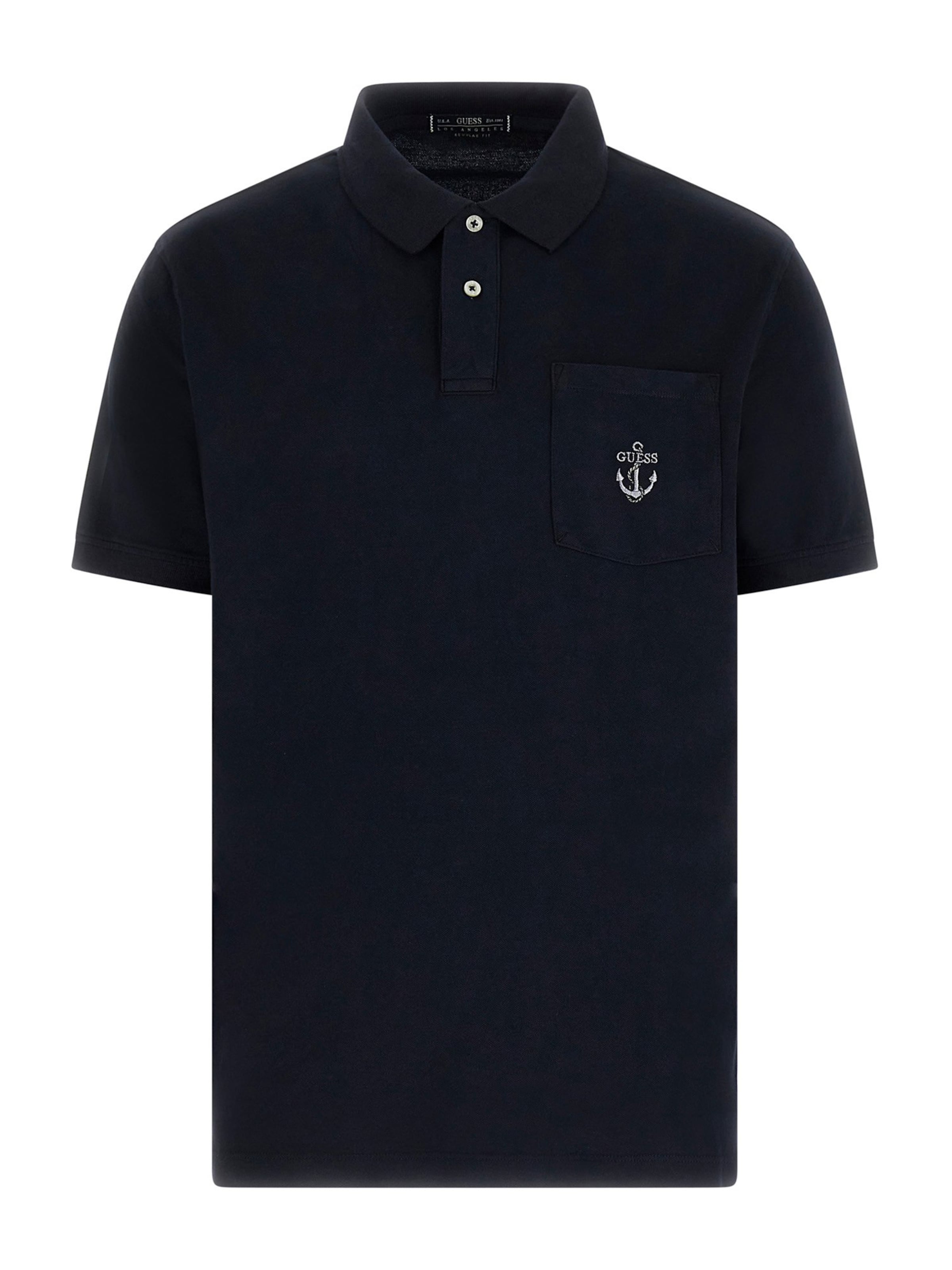 GUESS T-shirt i mörkblå / vit, Produktvy