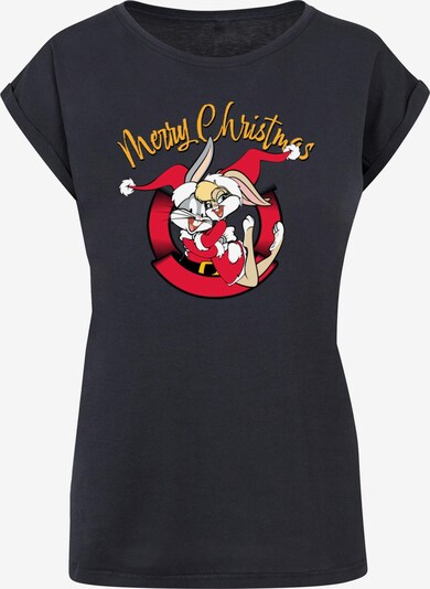 ABSOLUTE CULT T-shirt 'Looney Tunes - Lola Merry Christmas' en bleu marine / jaune d'or / rouge / blanc, Vue avec produit