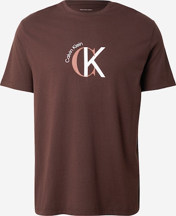 Calvin Klein Jeans Shirt in Brown: front