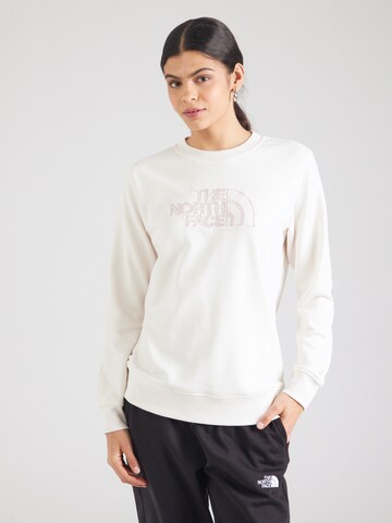 Sweat-shirt 'Drew Peak' THE NORTH FACE en blanc : devant