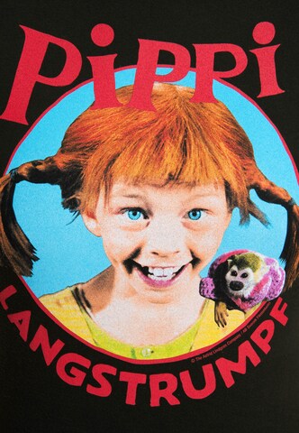 LOGOSHIRT Shirt 'Langstrumpf' in Black