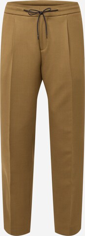 HUGO - regular Pantalón plisado 'Helios212' en beige: frente