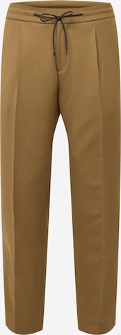 Regular Pantalon à pince 'Helios212' HUGO Red en beige : devant
