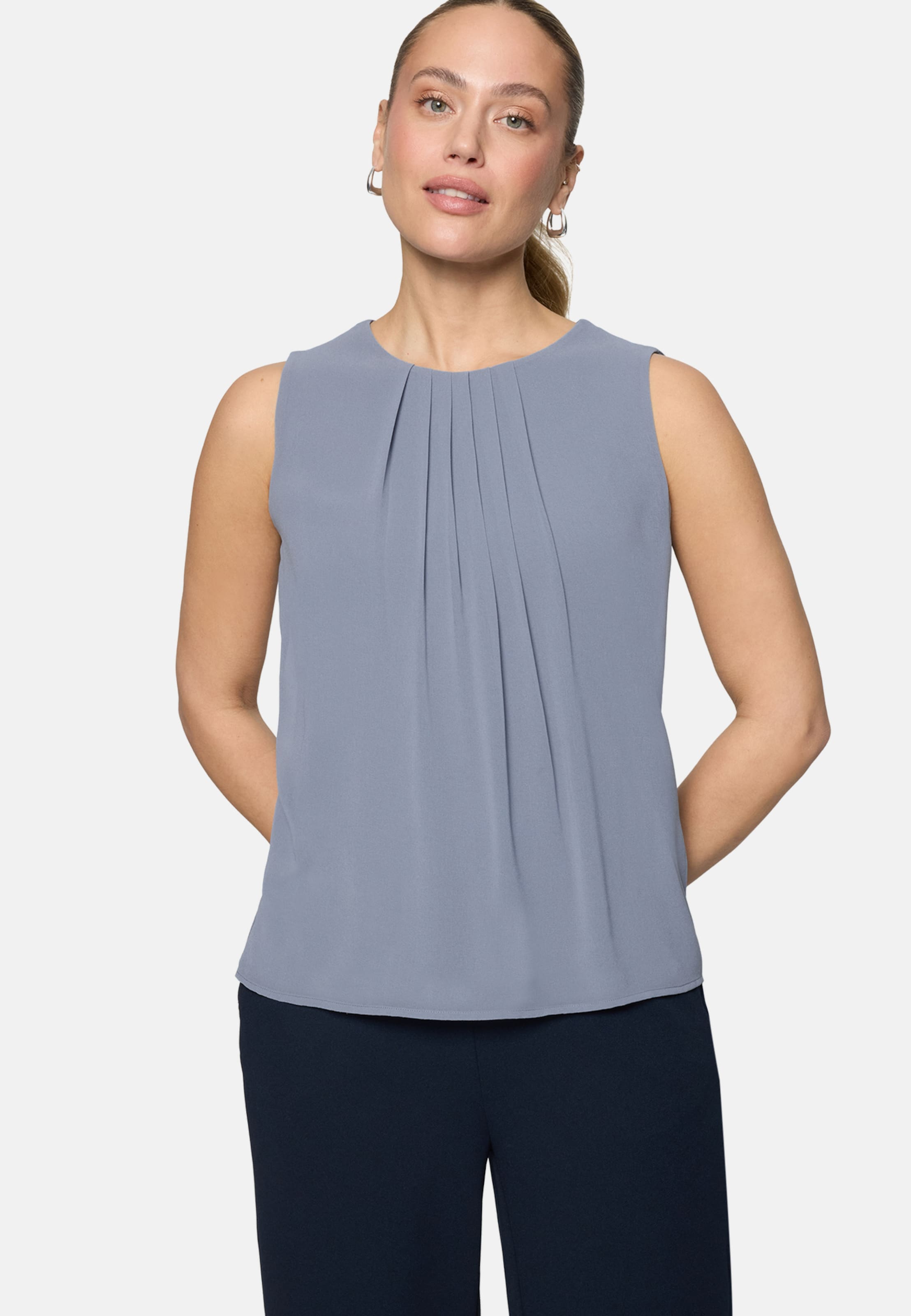 zero Bluse in Blau: Vorderseite