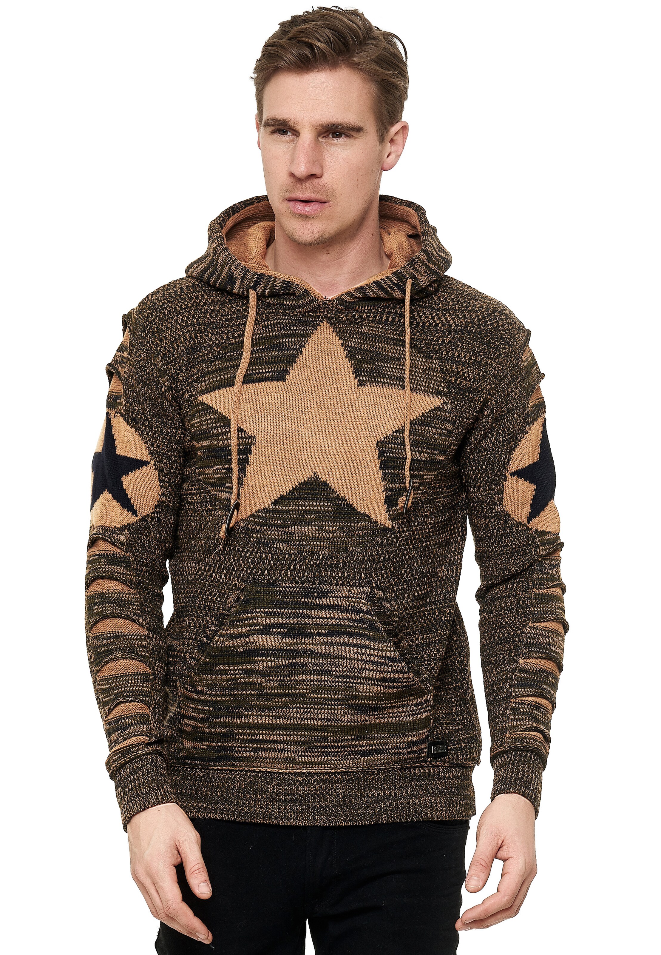 Rusty Neal Pullover in Beige: Vorderseite