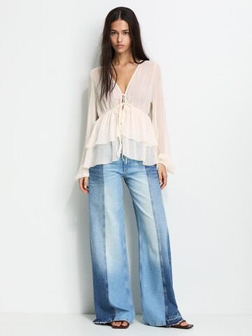 Chemisier Pull&Bear en blanc