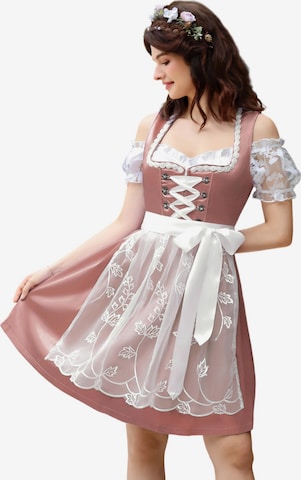 Yesfashion Dirndl w kolorze różowy: przód