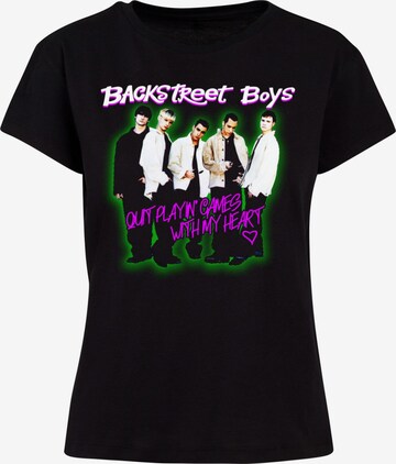 Merchcode Shirt 'Backstreet Boys - Playing Games' in Zwart: voorkant