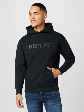 REPLAY Sweatshirt in Black: front