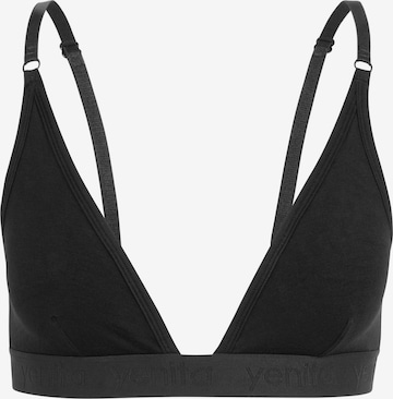 Triangle Soutien-gorge 'Bambus' Yenita en noir : devant