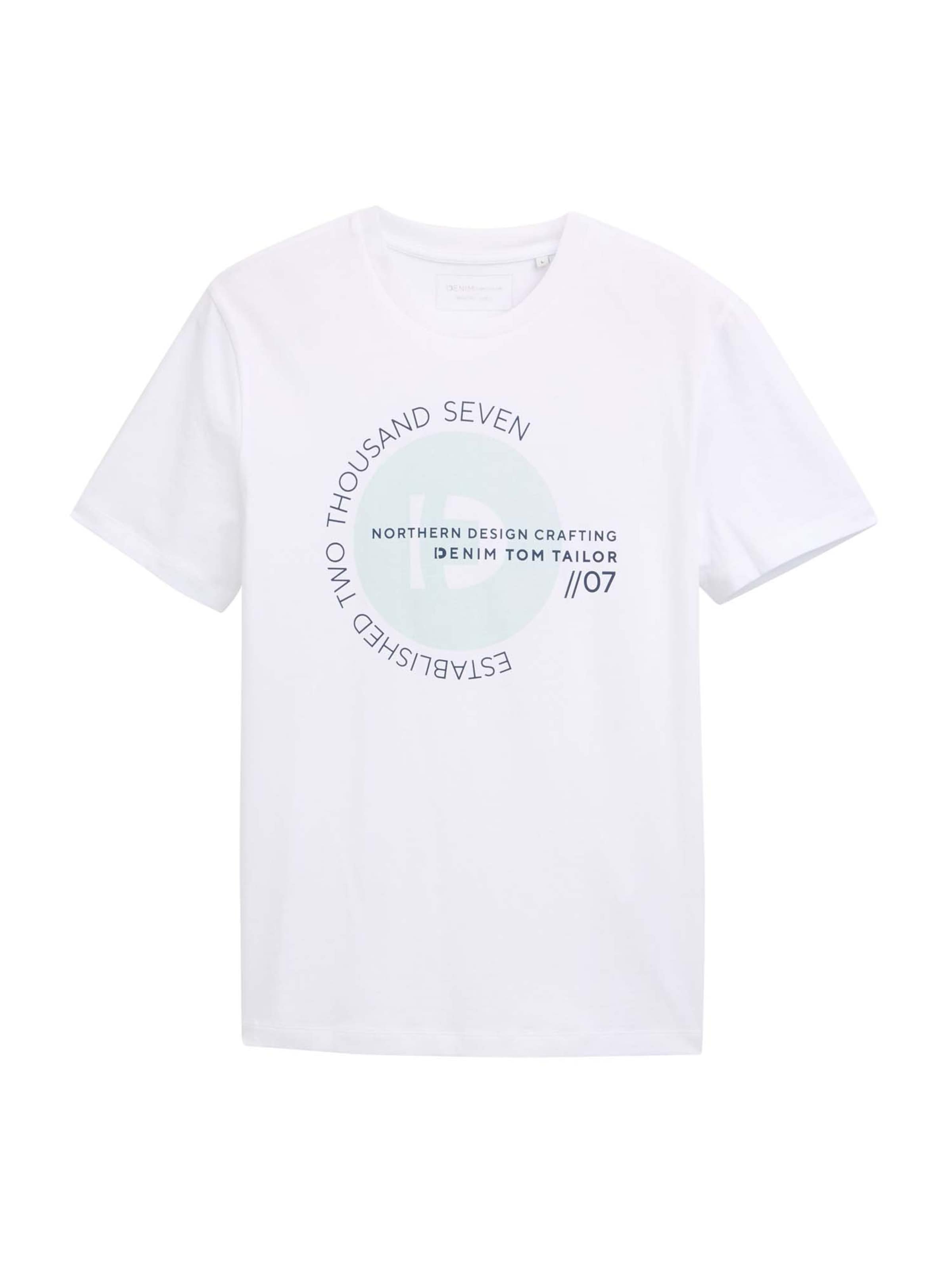 TOM TAILOR DENIM Tričko - Biela: predná strana