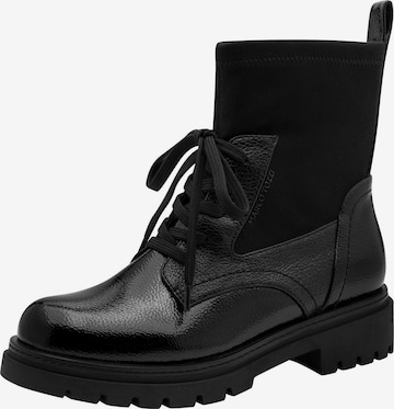 MARCO TOZZI Schnürstiefelette in Schwarz: Vorderseite