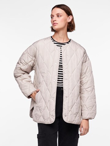 PIECES Between-season jacket 'STELLA' in Grey: front