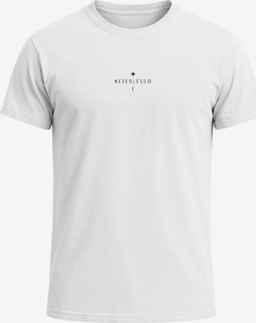 Neverless Shirt 'Kompass Outdoor' in Weiß: Vorderseite