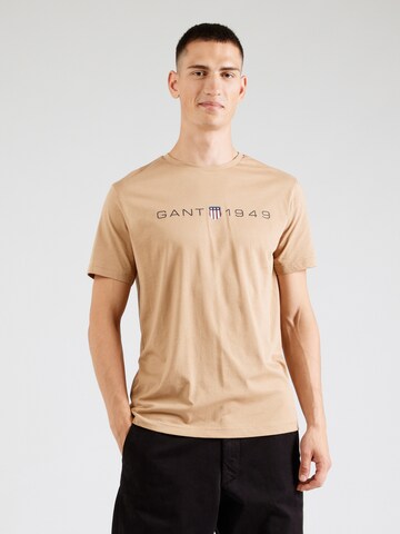 GANT T-Shirt in Beige: Vorderseite