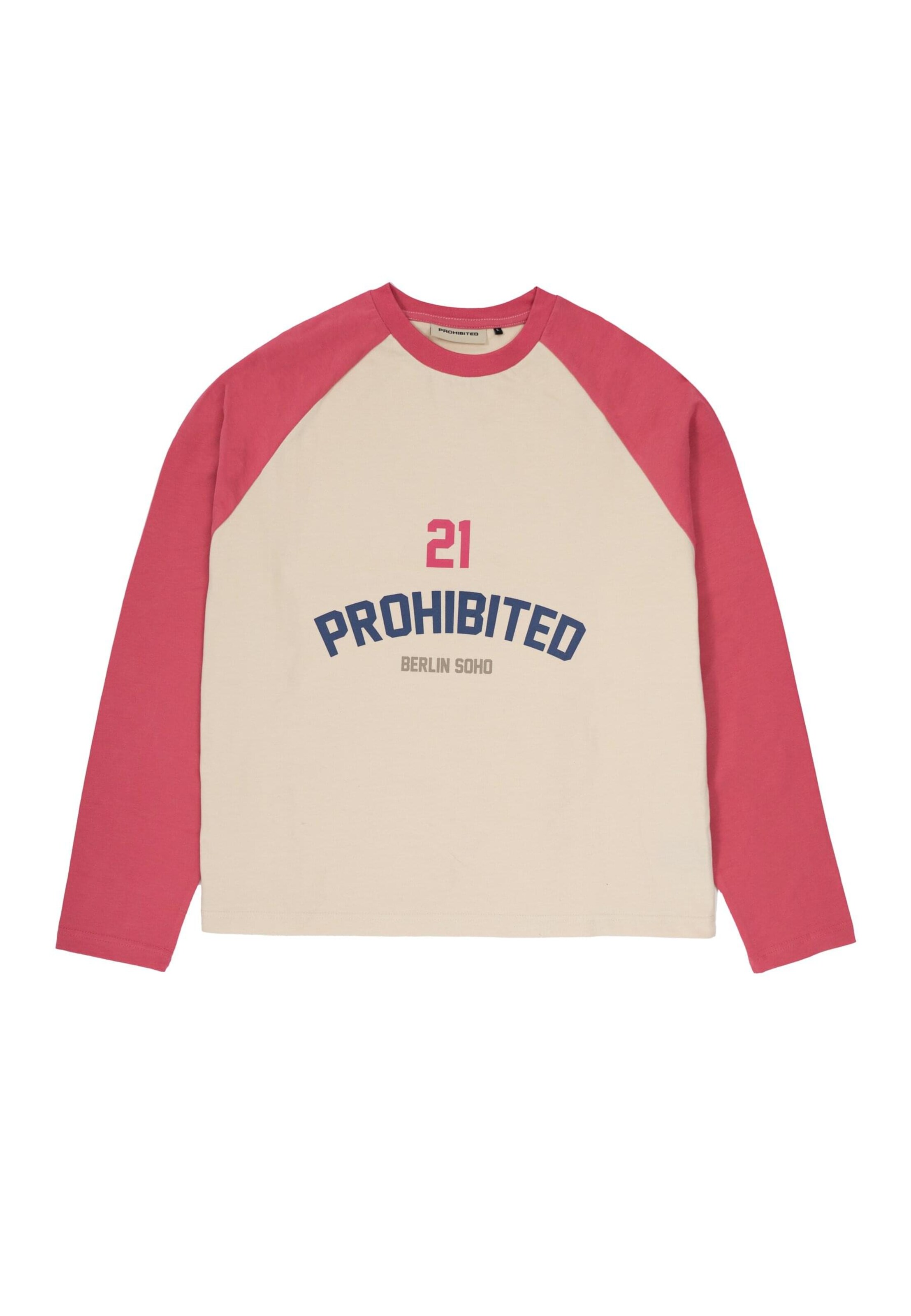 T-Shirt Prohibited en beige : devant