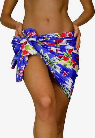 Foulard 'Flamingos' di King Kameha in blu: frontale