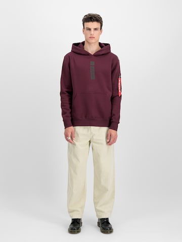 ALPHA INDUSTRIES - Pullover 'Alpha Puff' em vermelho: frente
