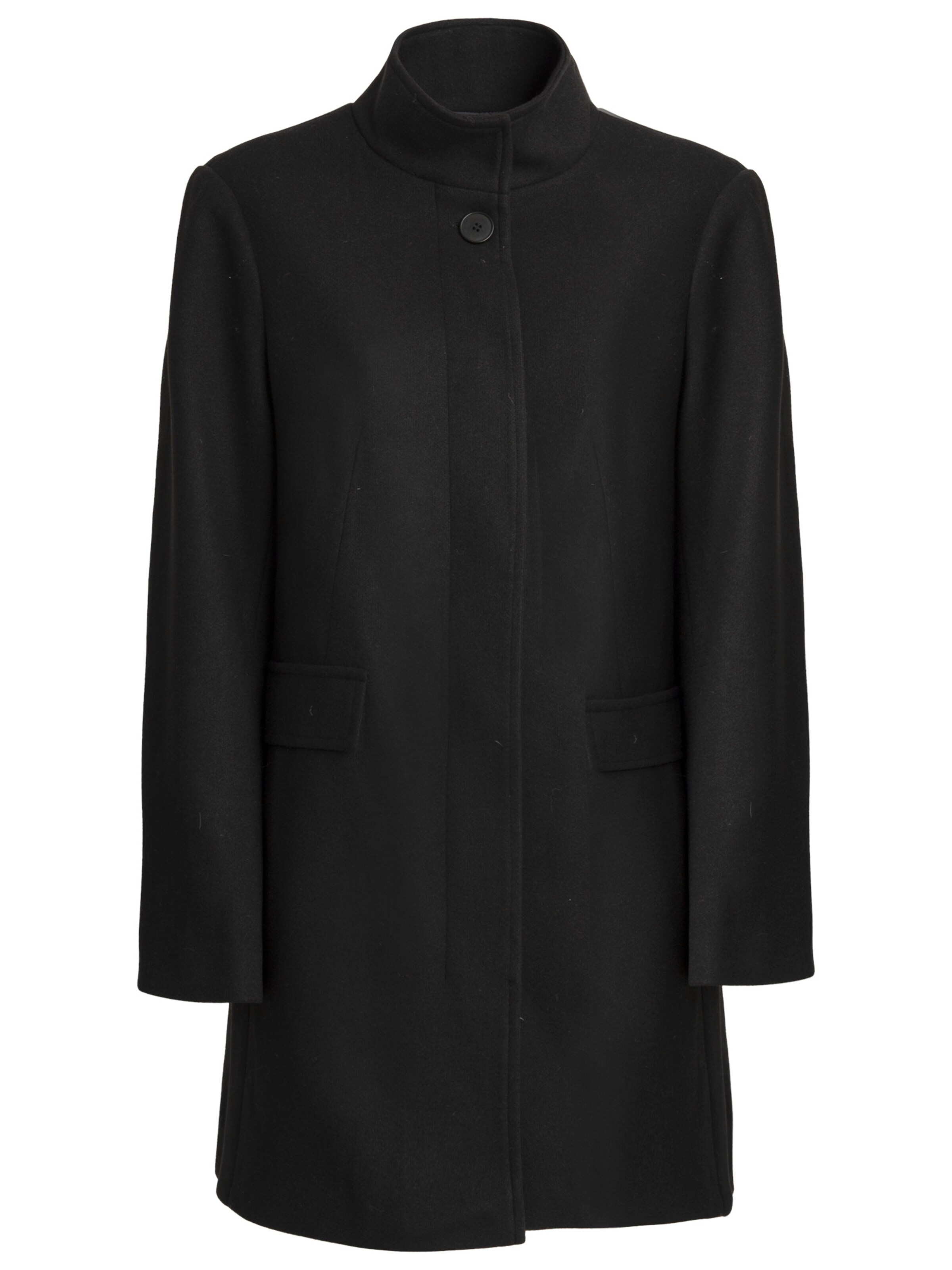 Cappotto di mezza stagione di Influencer in nero: frontale