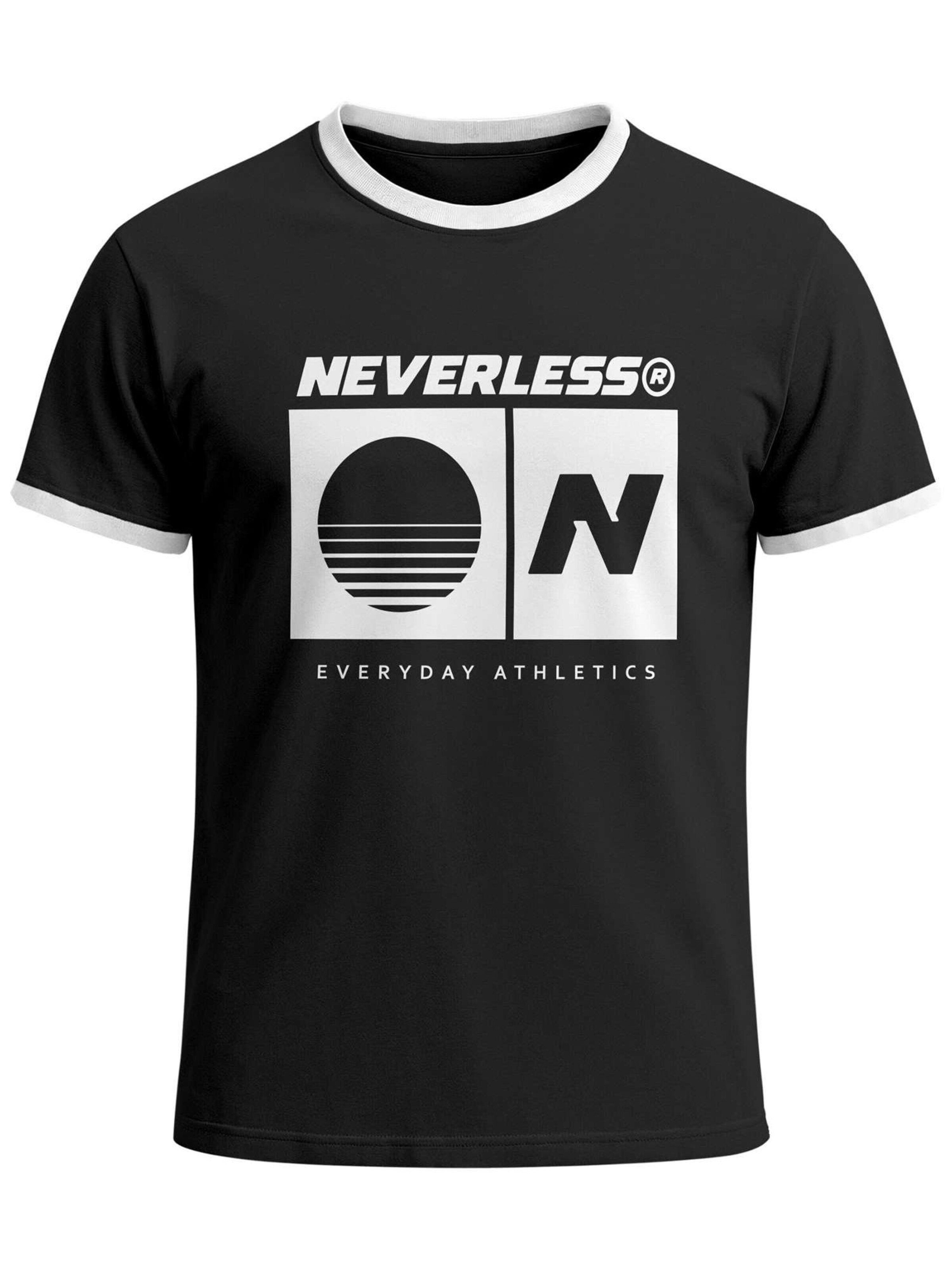 Neverless Shirt 'Sunset' in Black: front