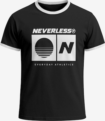 Neverless Shirt 'Sunset' in Black: front