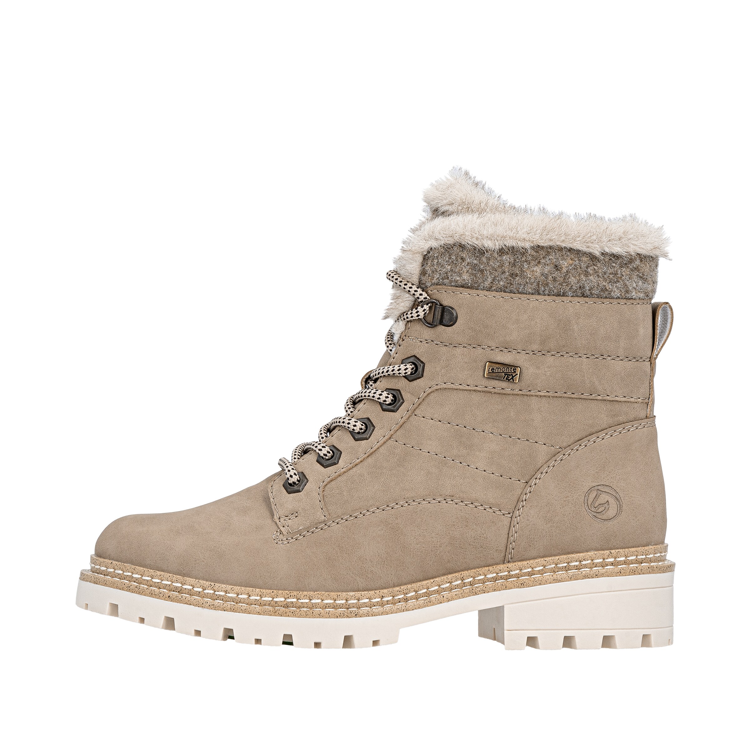 REMONTE Schnürstiefel 'D0B81' in Beige