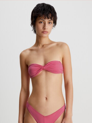 Calvin Klein Swimwear Bandeau Bikinitop in Pink